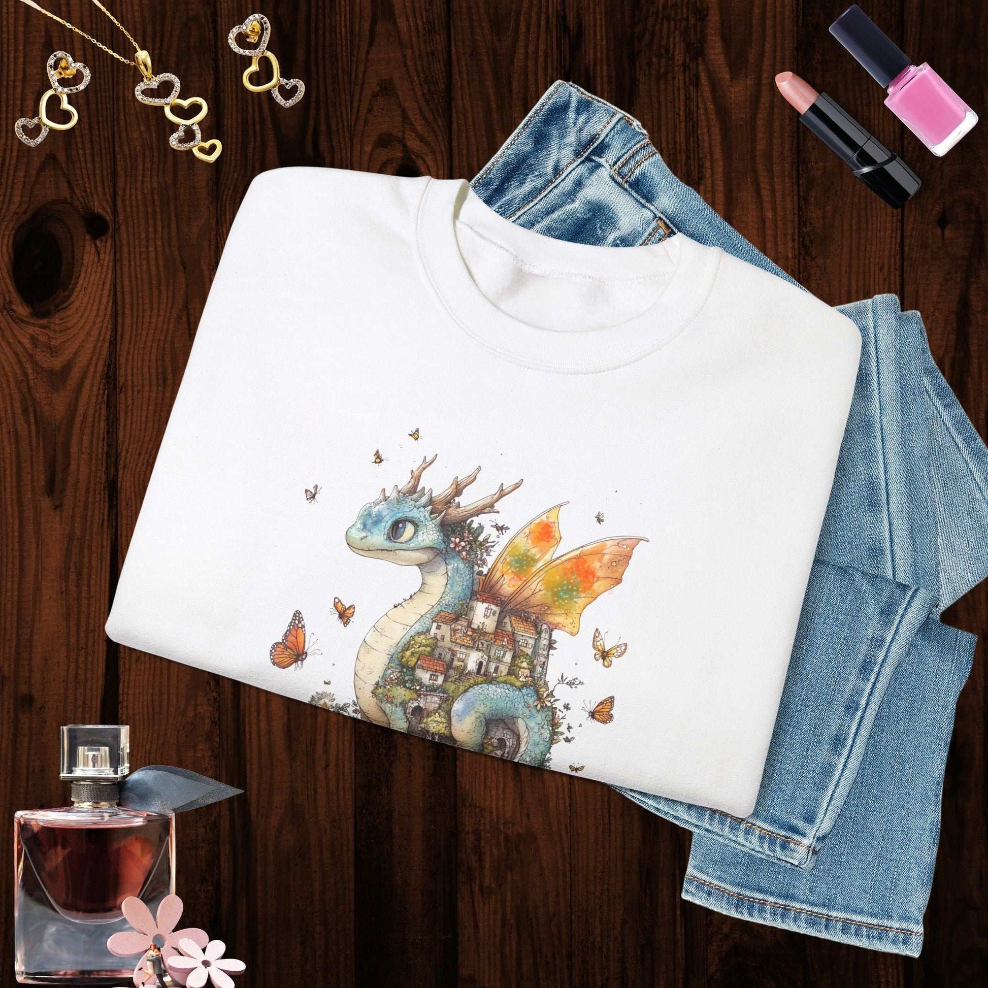 Whimsical Dragon Sweatshirt - Fairy Dust Tee Shop