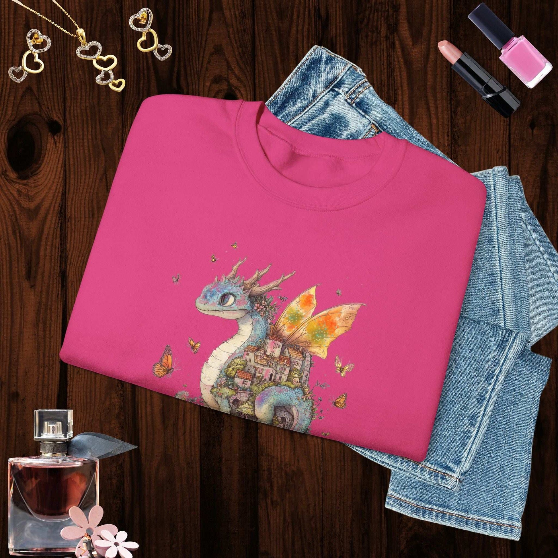 Whimsical Dragon Sweatshirt - Fairy Dust Tee Shop