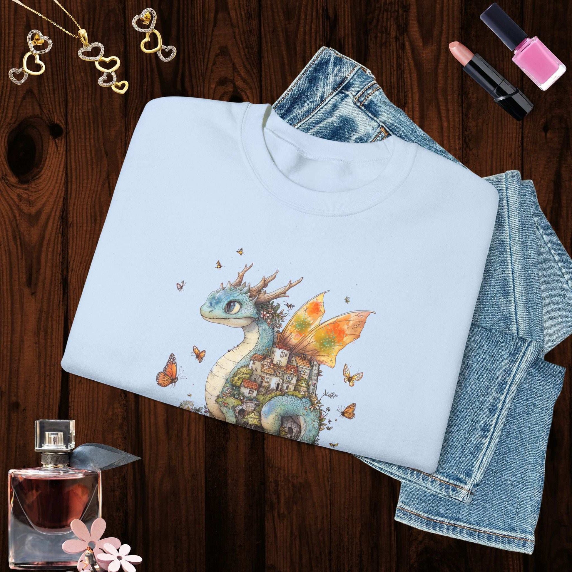 Whimsical Dragon Sweatshirt - Fairy Dust Tee Shop