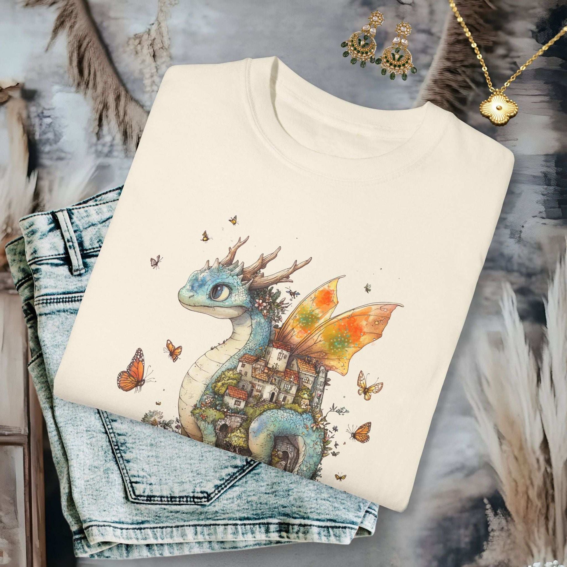 Whimsical Dragon T-shirt - Fairy Dust Tee Shop