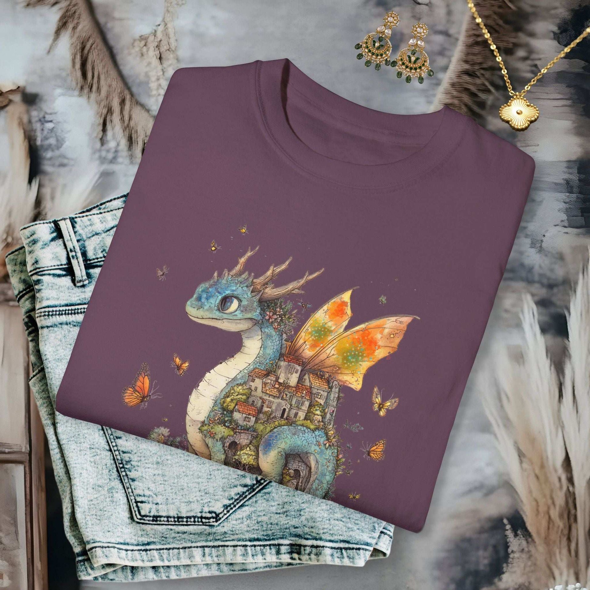Whimsical Dragon T-shirt - Fairy Dust Tee Shop
