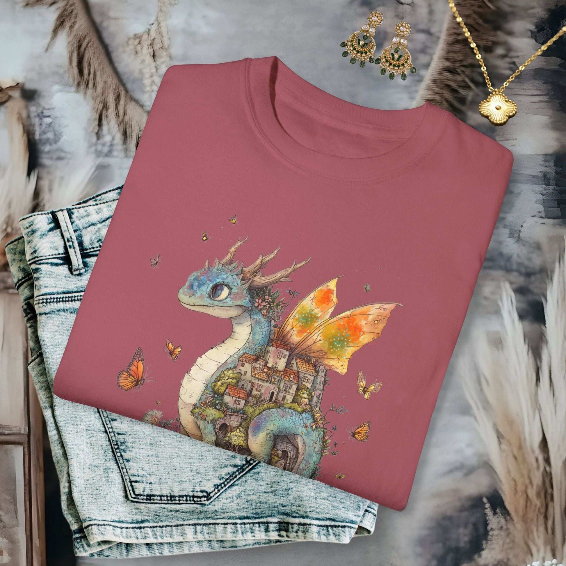 Whimsical Dragon T-shirt - Fairy Dust Tee Shop