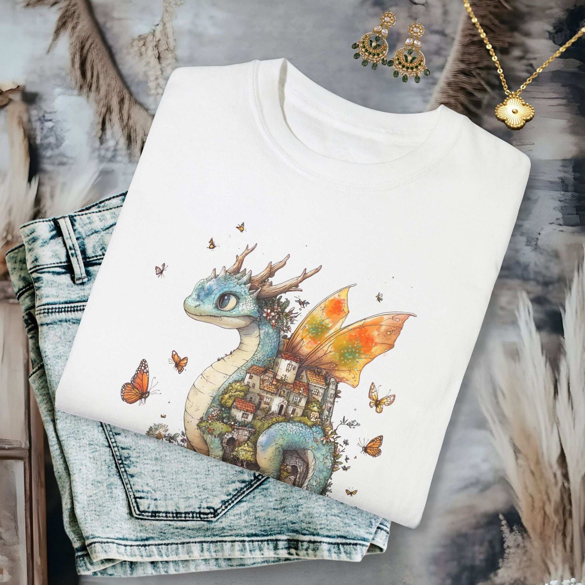Whimsical Dragon T-shirt - Fairy Dust Tee Shop