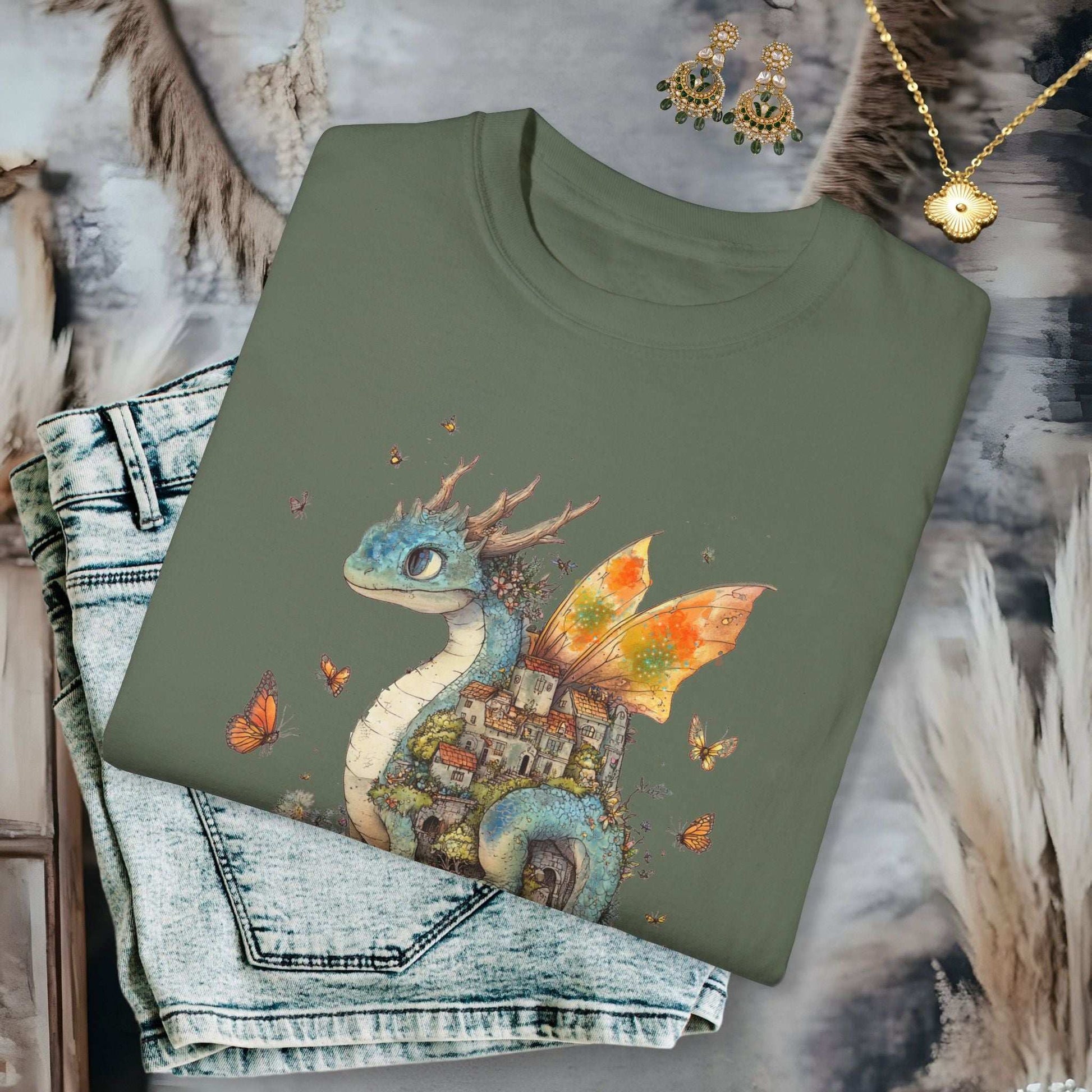 Whimsical Dragon T-shirt - Fairy Dust Tee Shop