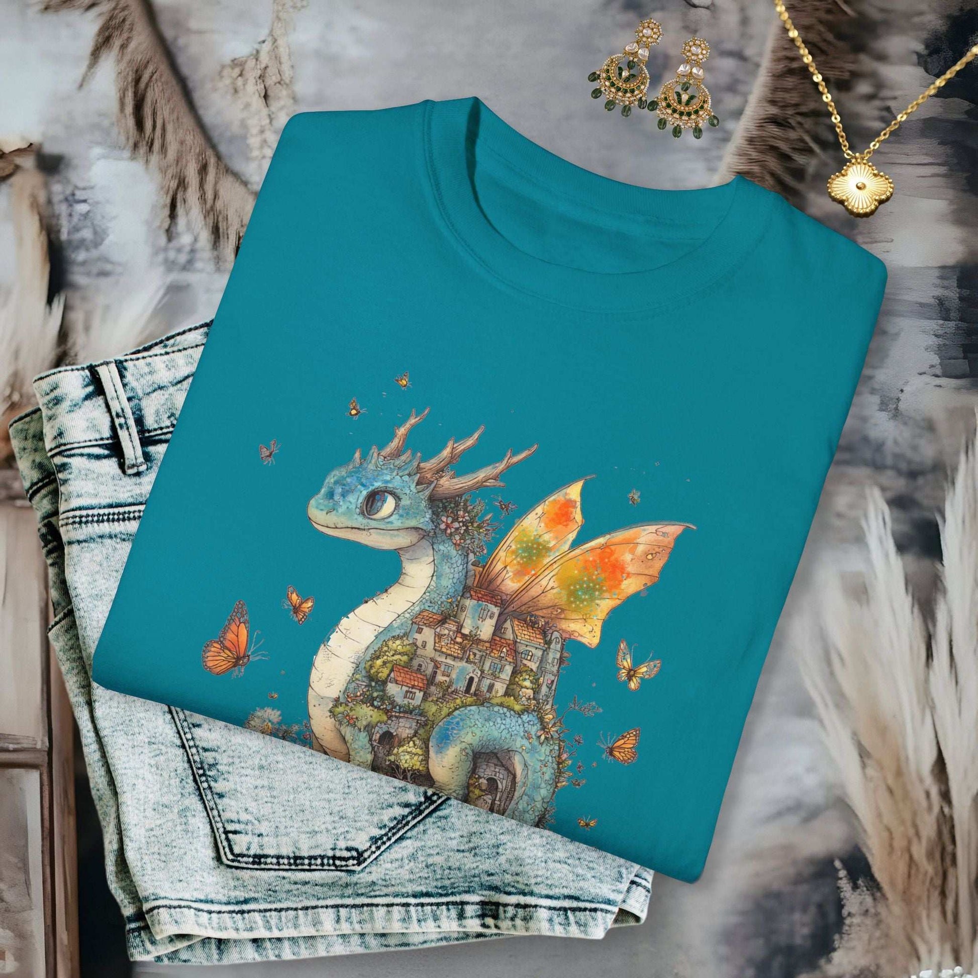 Whimsical Dragon T-shirt - Fairy Dust Tee Shop