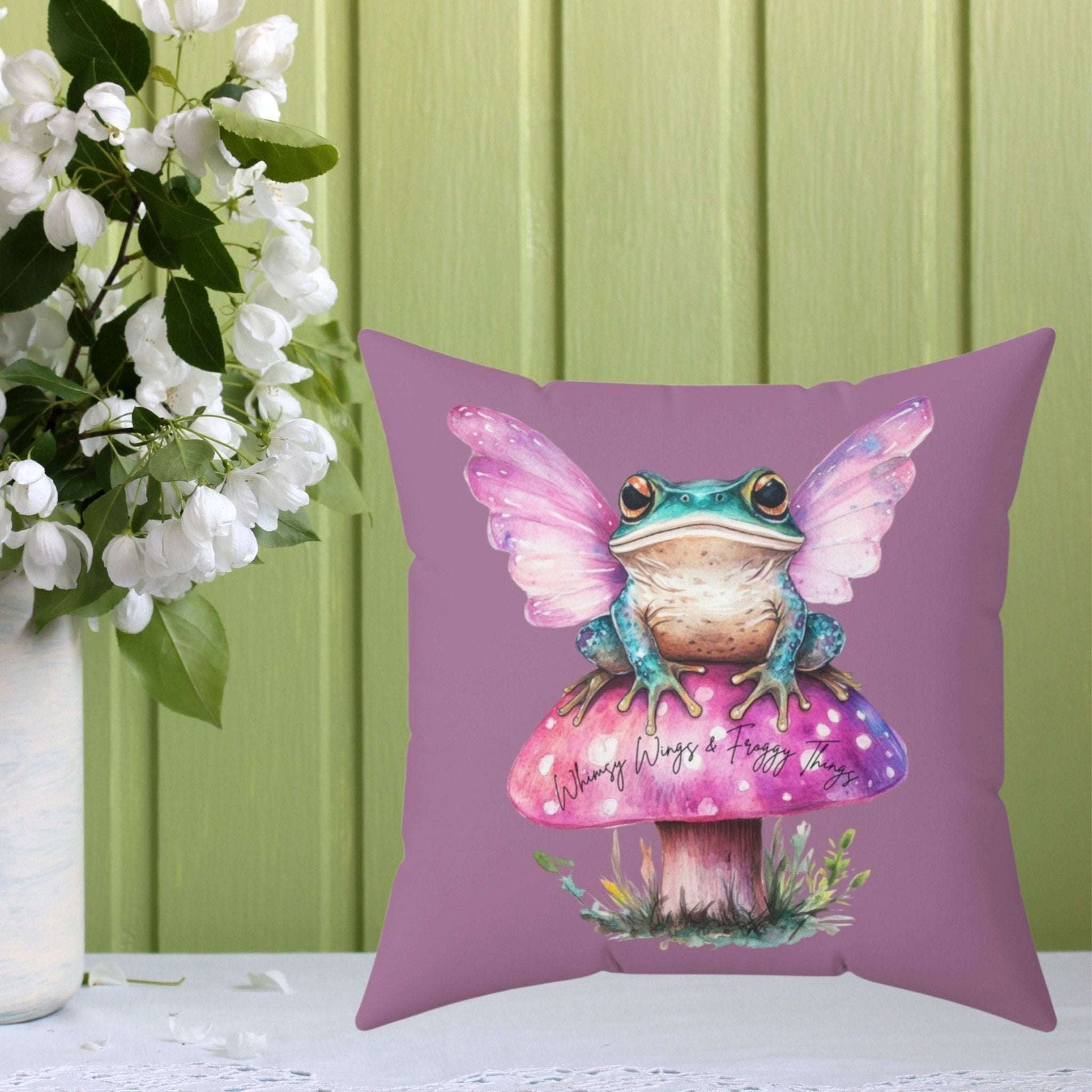 Whimsical Fairy Frog Pillow - Fairy Dust Tee Shop