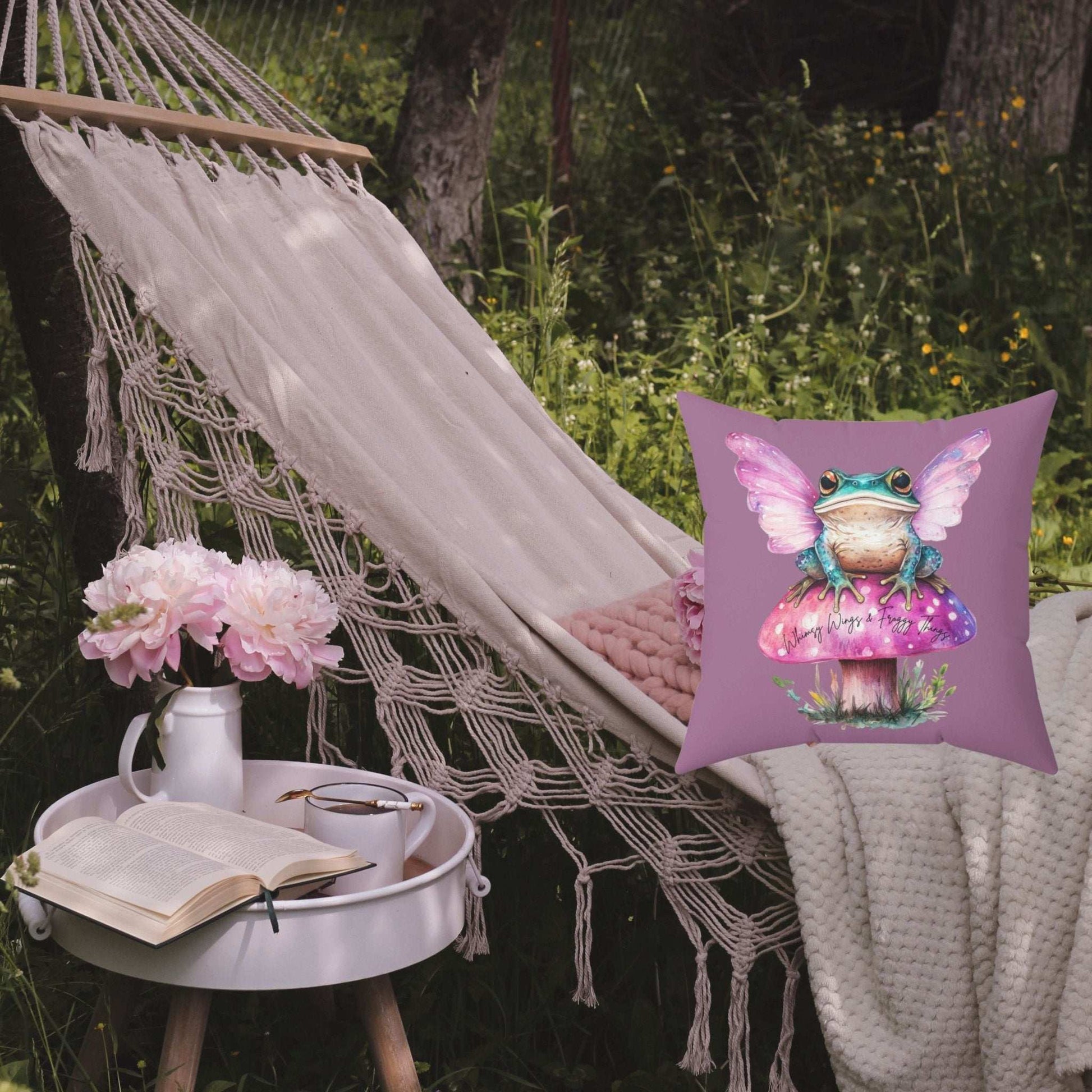 Whimsical Fairy Frog Pillow - Fairy Dust Tee Shop