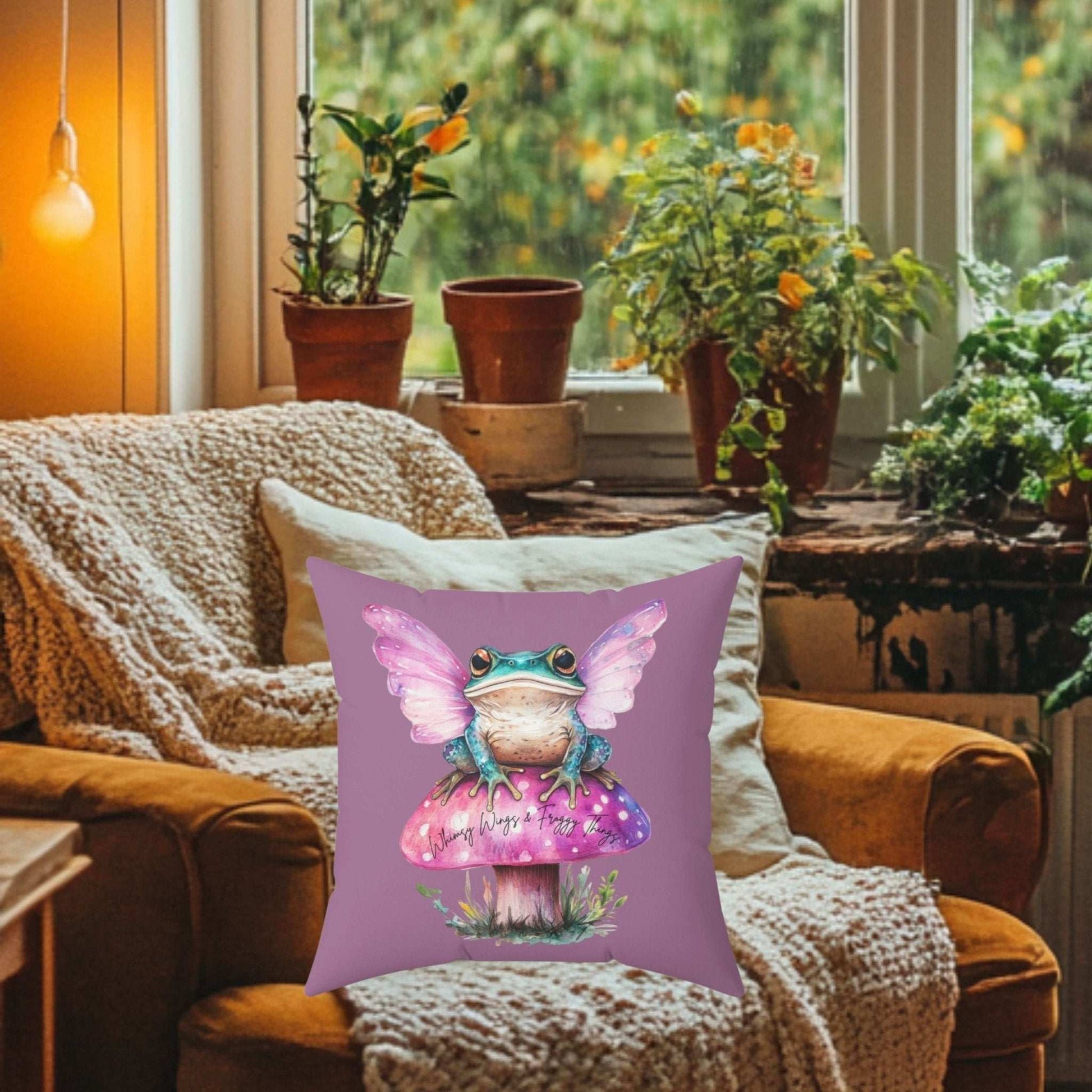 Whimsical Fairy Frog Pillow - Fairy Dust Tee Shop