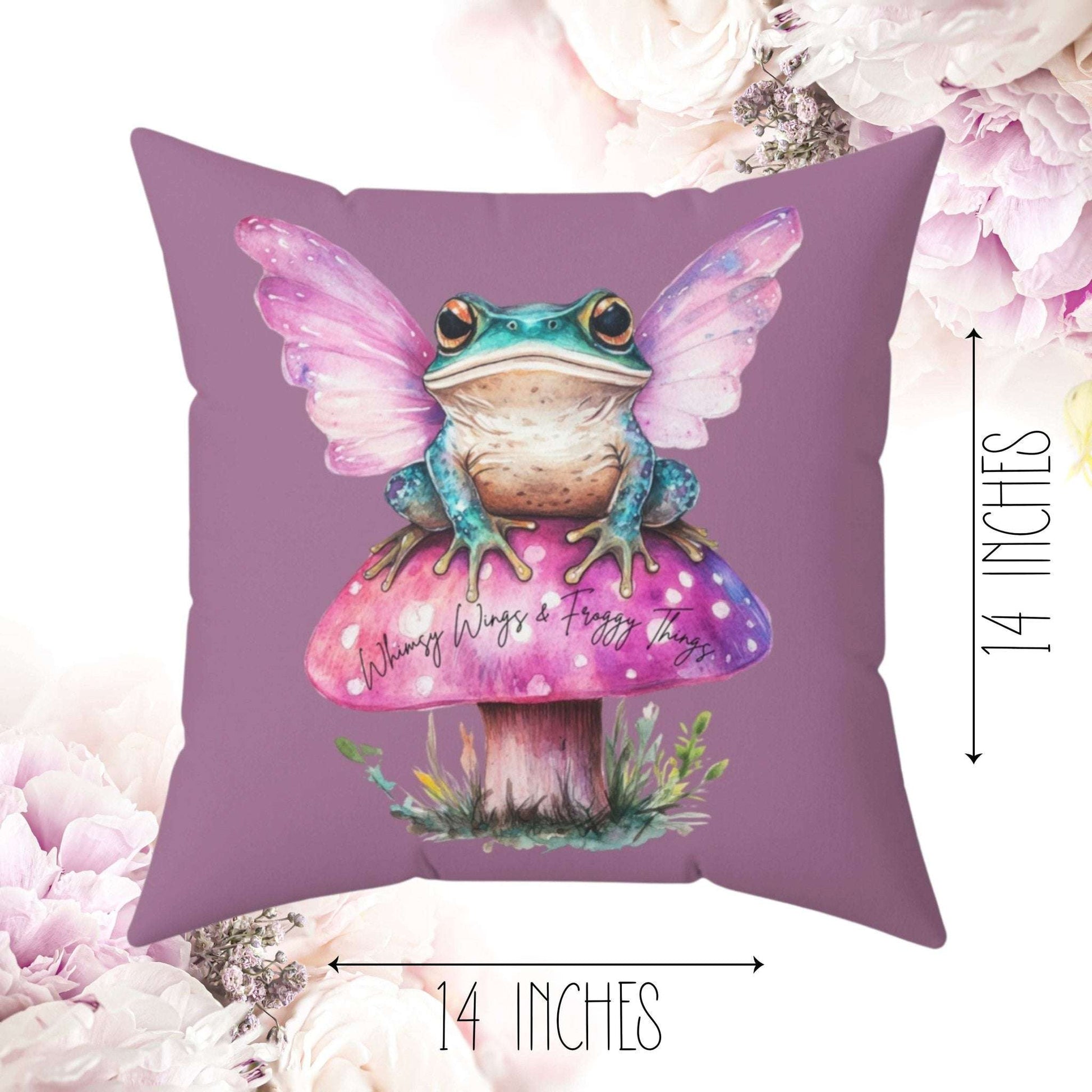 Whimsical Fairy Frog Pillow - Fairy Dust Tee Shop