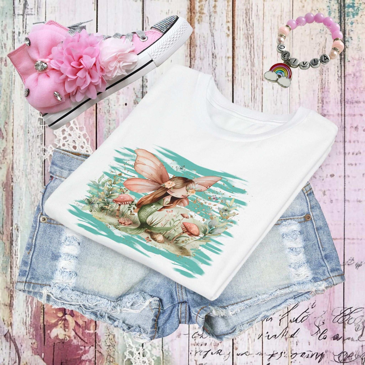 Whimsical Mermaid Fairy Youth Tee - Fairy Dust Tee Shop