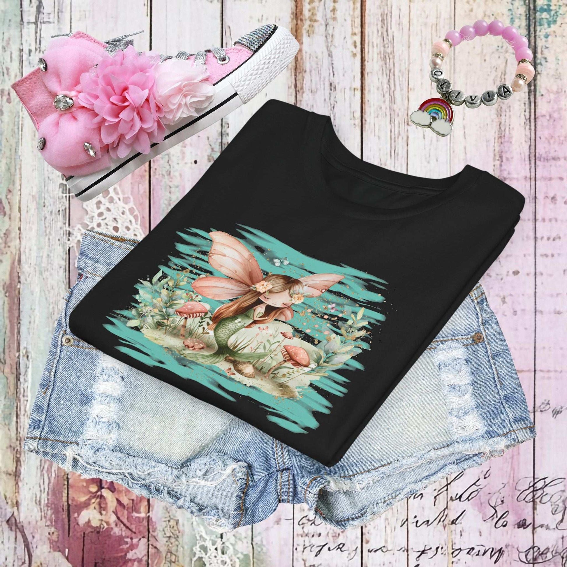 Whimsical Mermaid Fairy Youth Tee - Fairy Dust Tee Shop