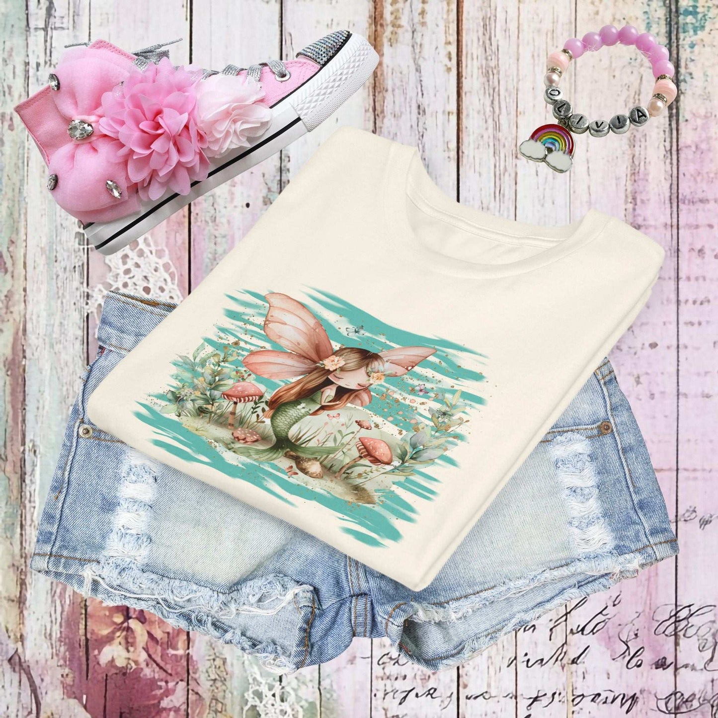 Whimsical Mermaid Fairy Youth Tee - Fairy Dust Tee Shop