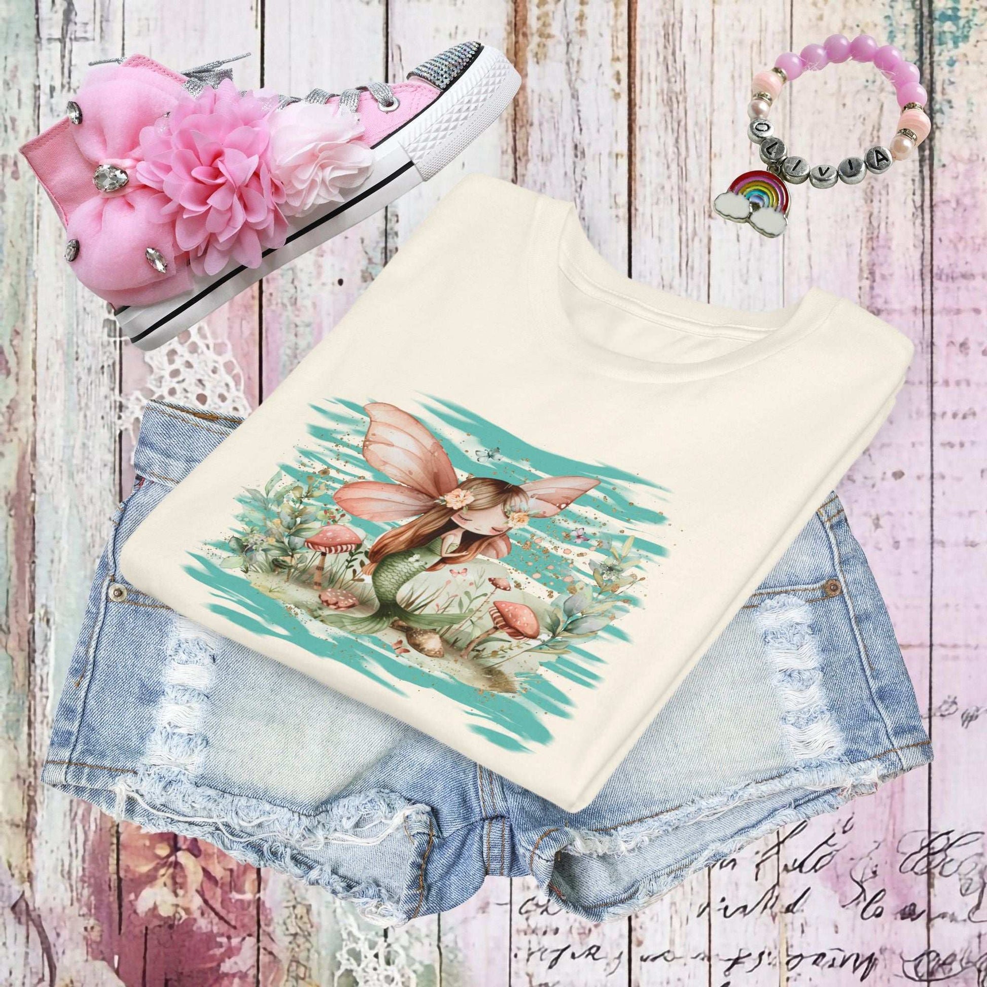 Whimsical Mermaid Fairy Youth Tee - Fairy Dust Tee Shop
