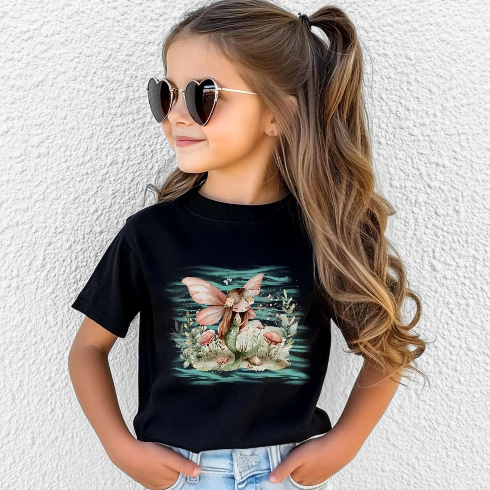 Whimsical Mermaid Fairy Youth Tee - Fairy Dust Tee Shop
