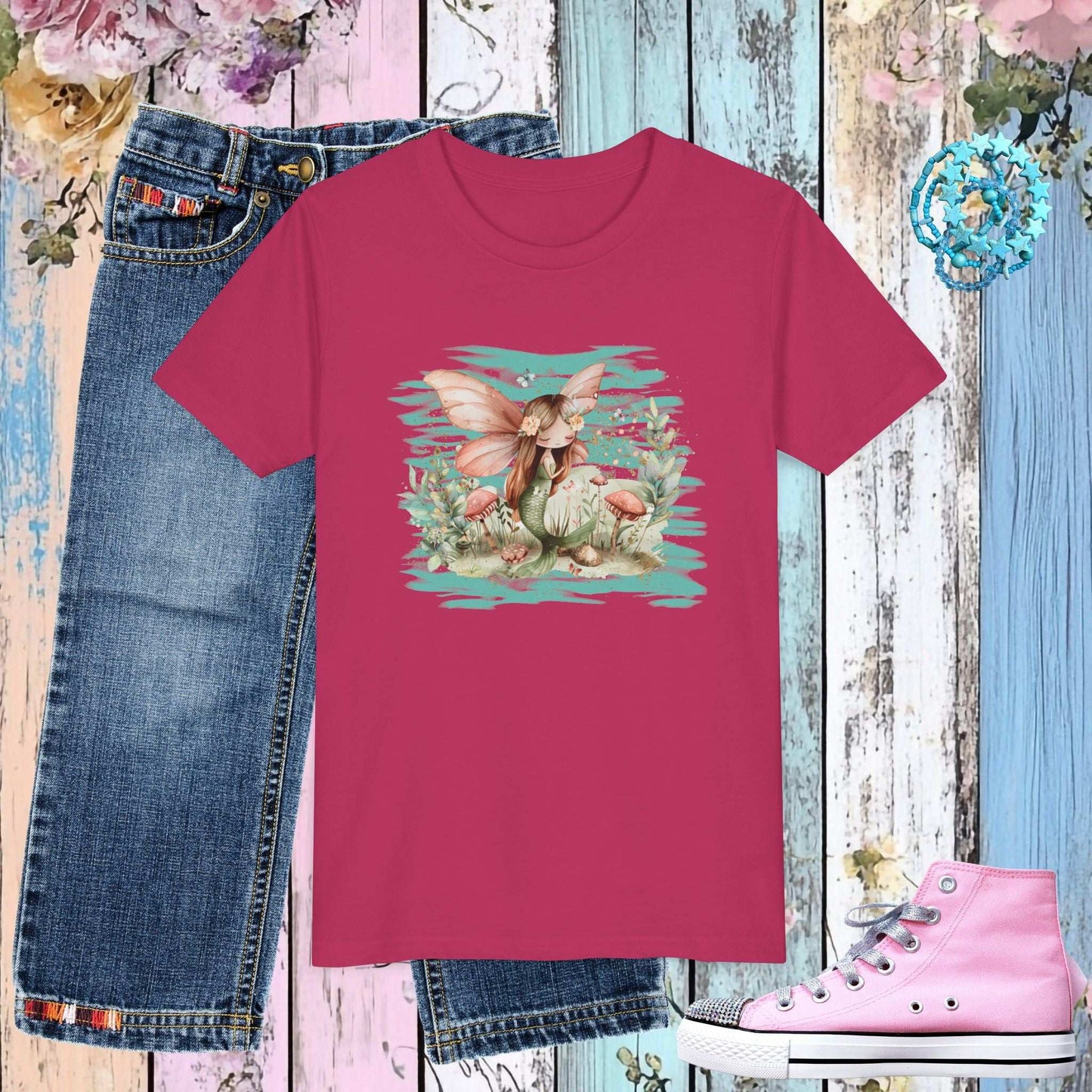 Whimsical Mermaid Fairy Youth Tee - Fairy Dust Tee Shop