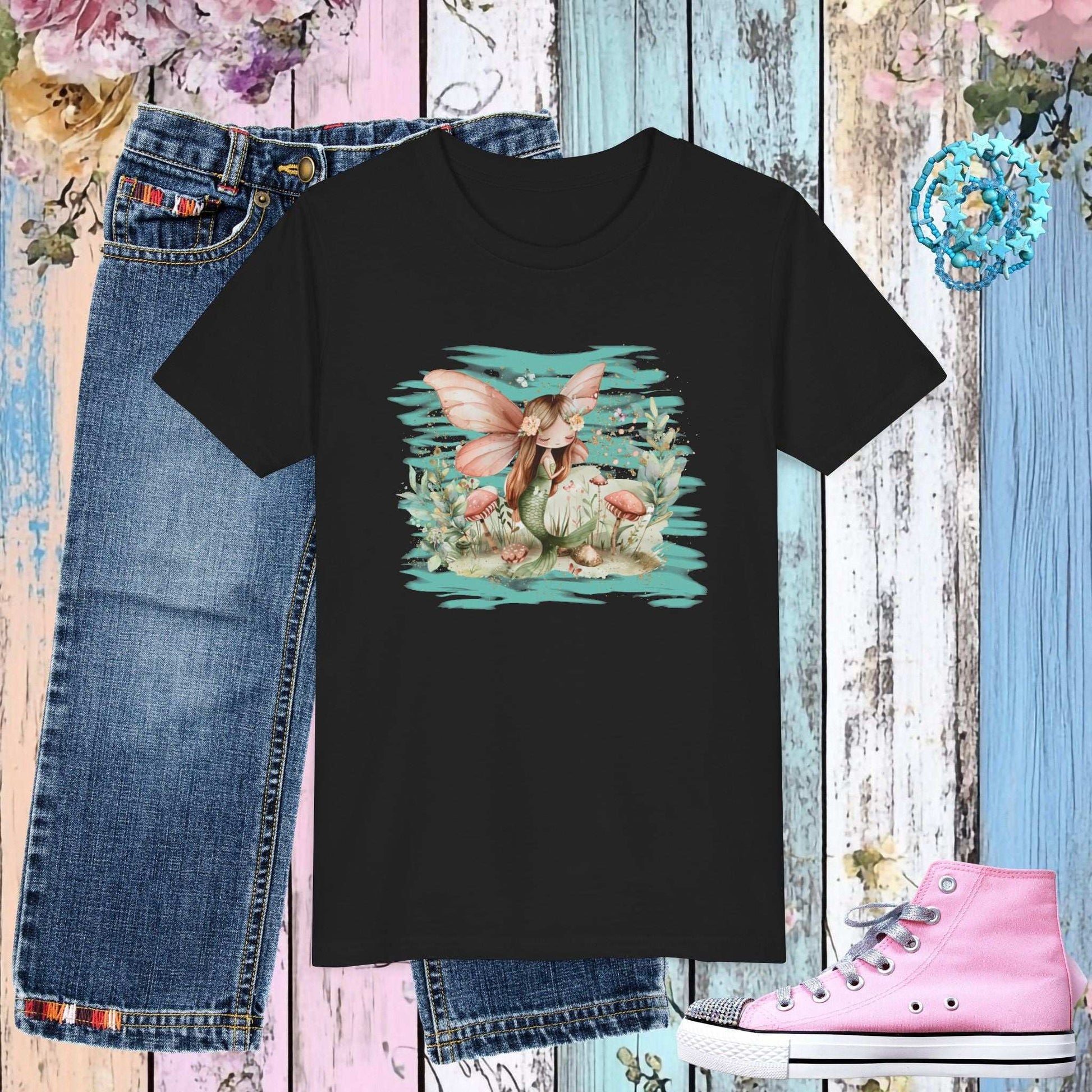Whimsical Mermaid Fairy Youth Tee - Fairy Dust Tee Shop