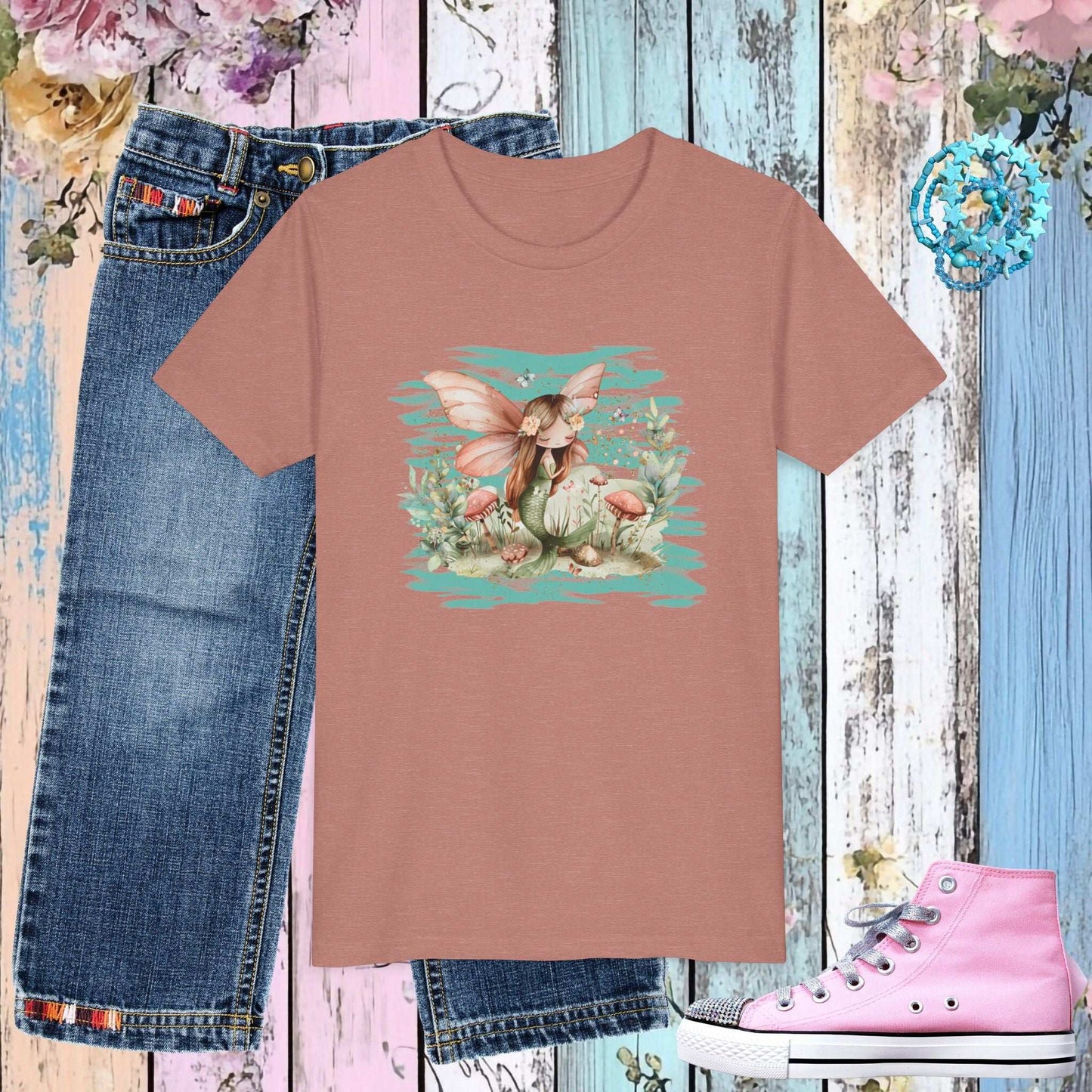 Whimsical Mermaid Fairy Youth Tee - Fairy Dust Tee Shop