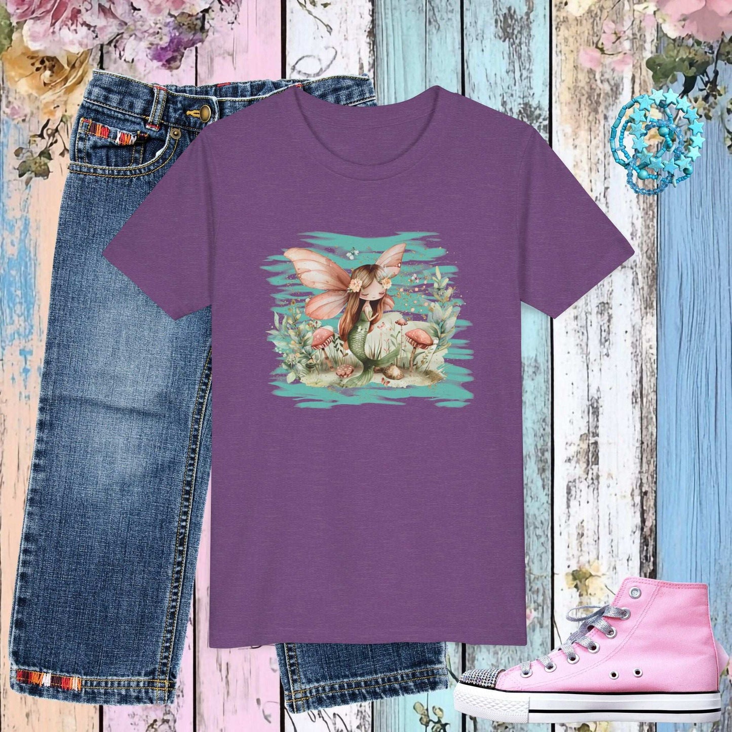 Whimsical Mermaid Fairy Youth Tee - Fairy Dust Tee Shop