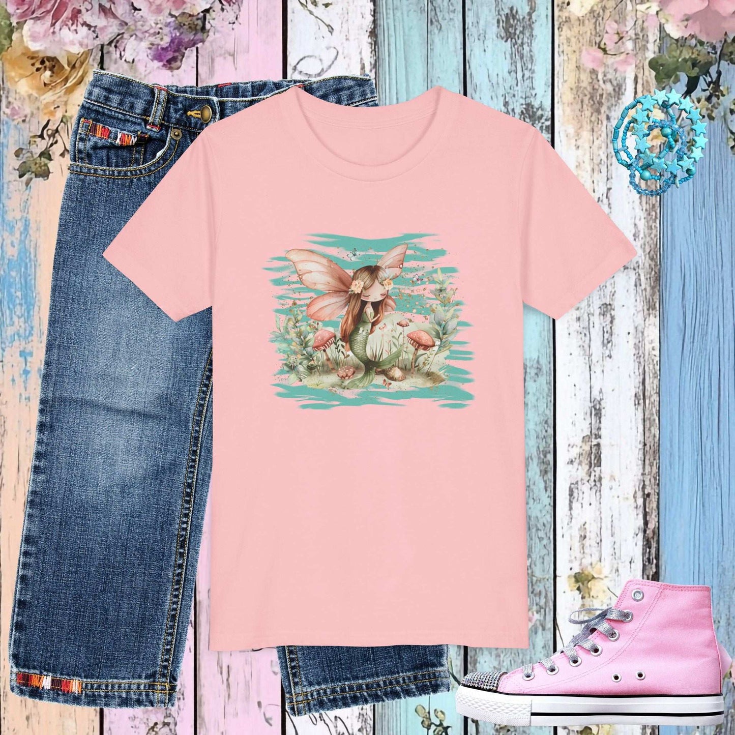 Whimsical Mermaid Fairy Youth Tee - Fairy Dust Tee Shop