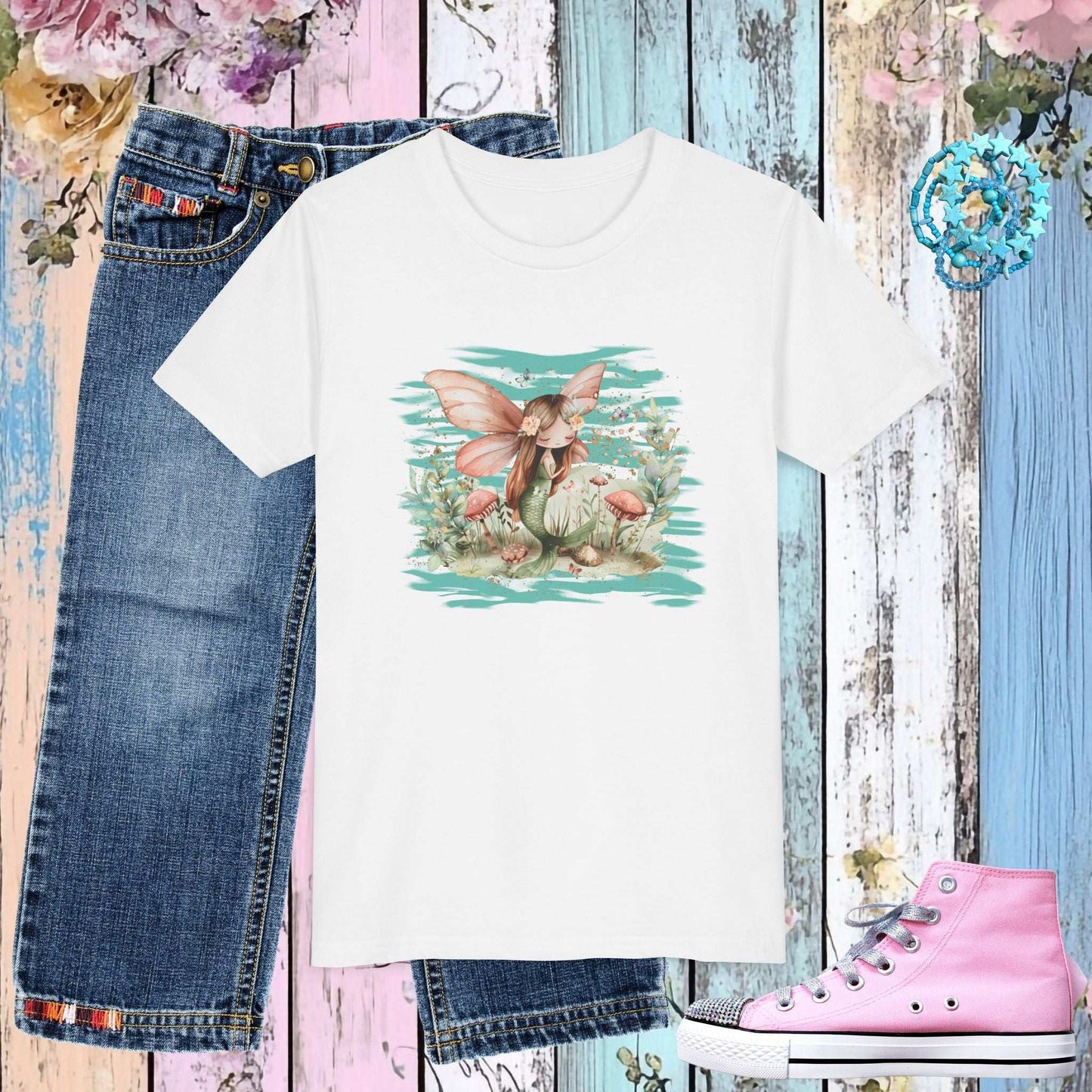 Whimsical Mermaid Fairy Youth Tee - Fairy Dust Tee Shop